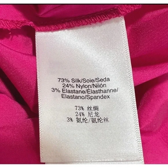 DKNY Donna Karan New York Sz 6 Stretch SILK Pink Ruched Sheath Formal Dress Pink - Picture 6 of 6